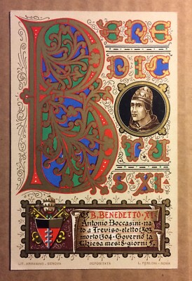 Papa Benedetto XI (Antonio Boccasini) Cartolina Cromolitografica Di Inizio '900