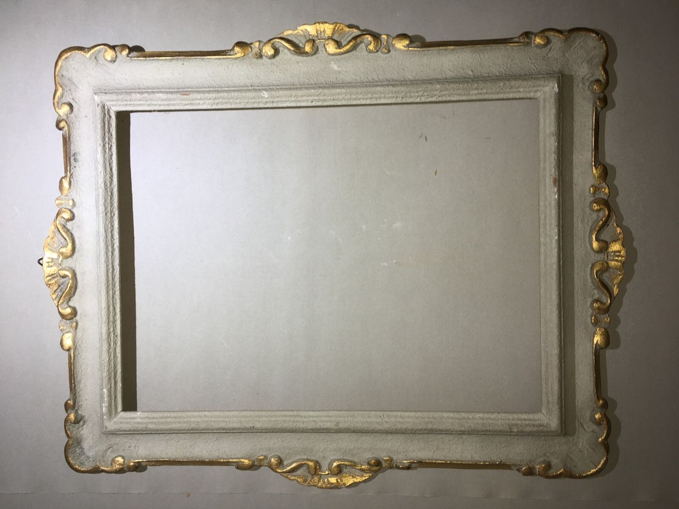 Cornice d'Epoca Decorativa In Legno Laccato E Dorato