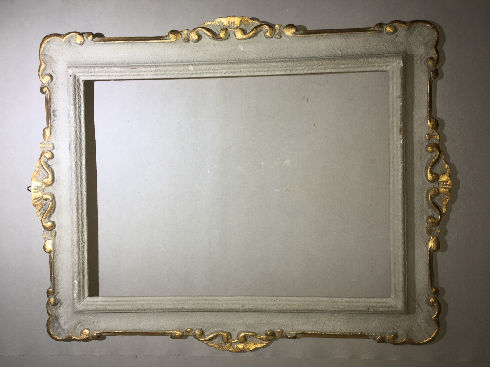 Cornice d'Epoca Decorativa In Legno Laccato E Dorato