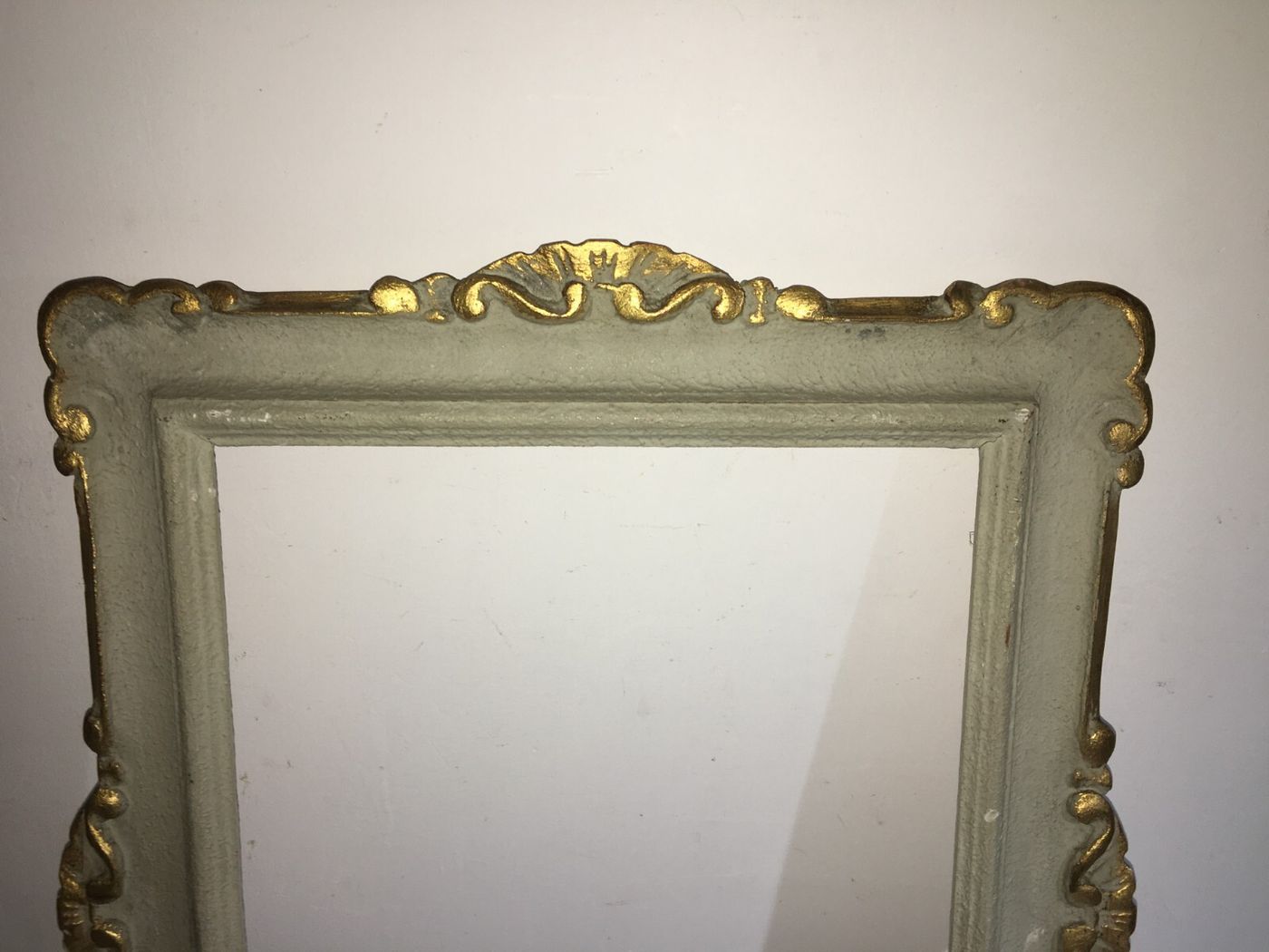 Cornice d'Epoca Decorativa In Legno Laccato E Dorato