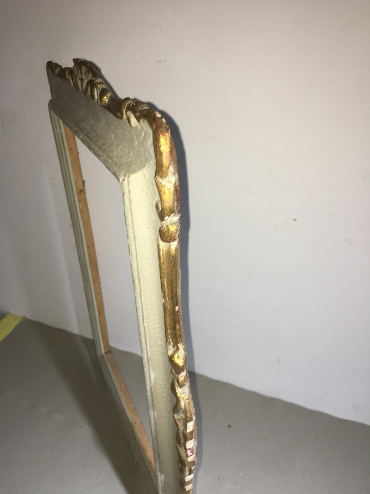 Cornice d'Epoca Decorativa In Legno Laccato E Dorato