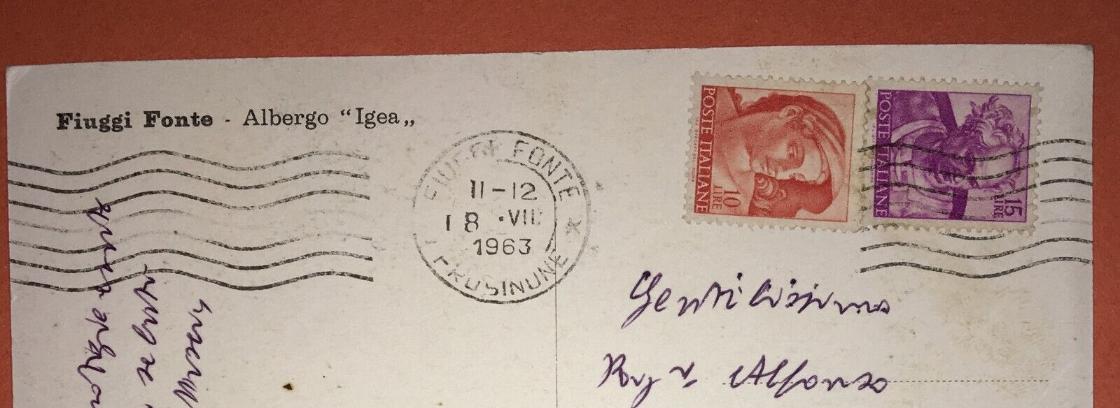 Fiuggi, Cartolina Pubblicitaria Dell'Albergo Igea