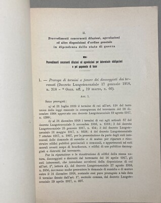 La Legislazione Italiana Durante La Guerra Nazionale (1919)