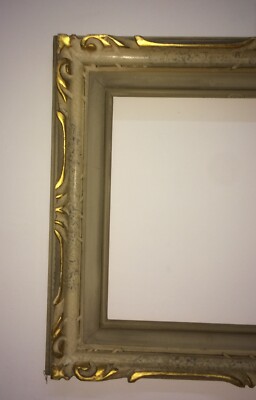 Cornice d'Epoca Con Decorazioni In Rilievo E Laccatura Fiorentina, 1920 1940