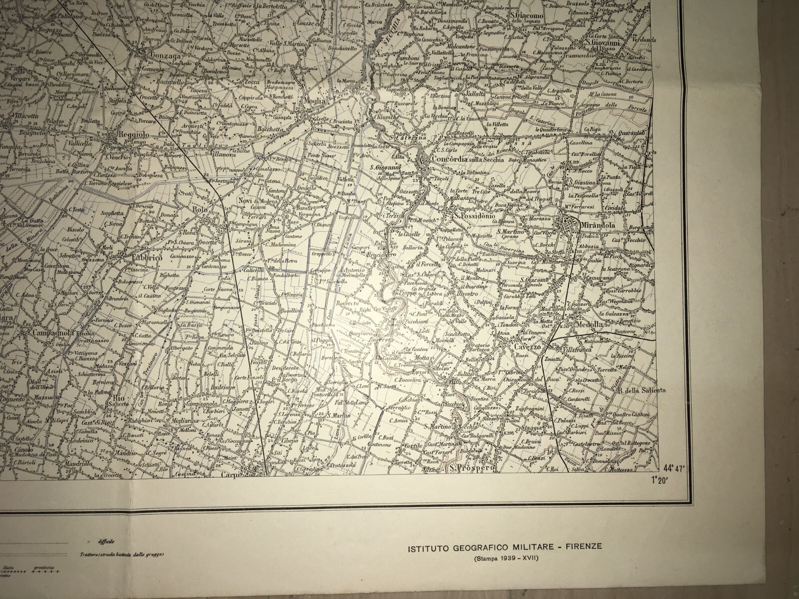 Militaria: Grande Cartografia d'Epoca. Cremona, Parma, Verona, Garda, Rete Stradale
