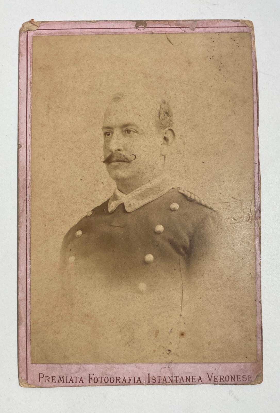 Fotografia Antica Da Collezione: Ritratto Di Militare A Verona