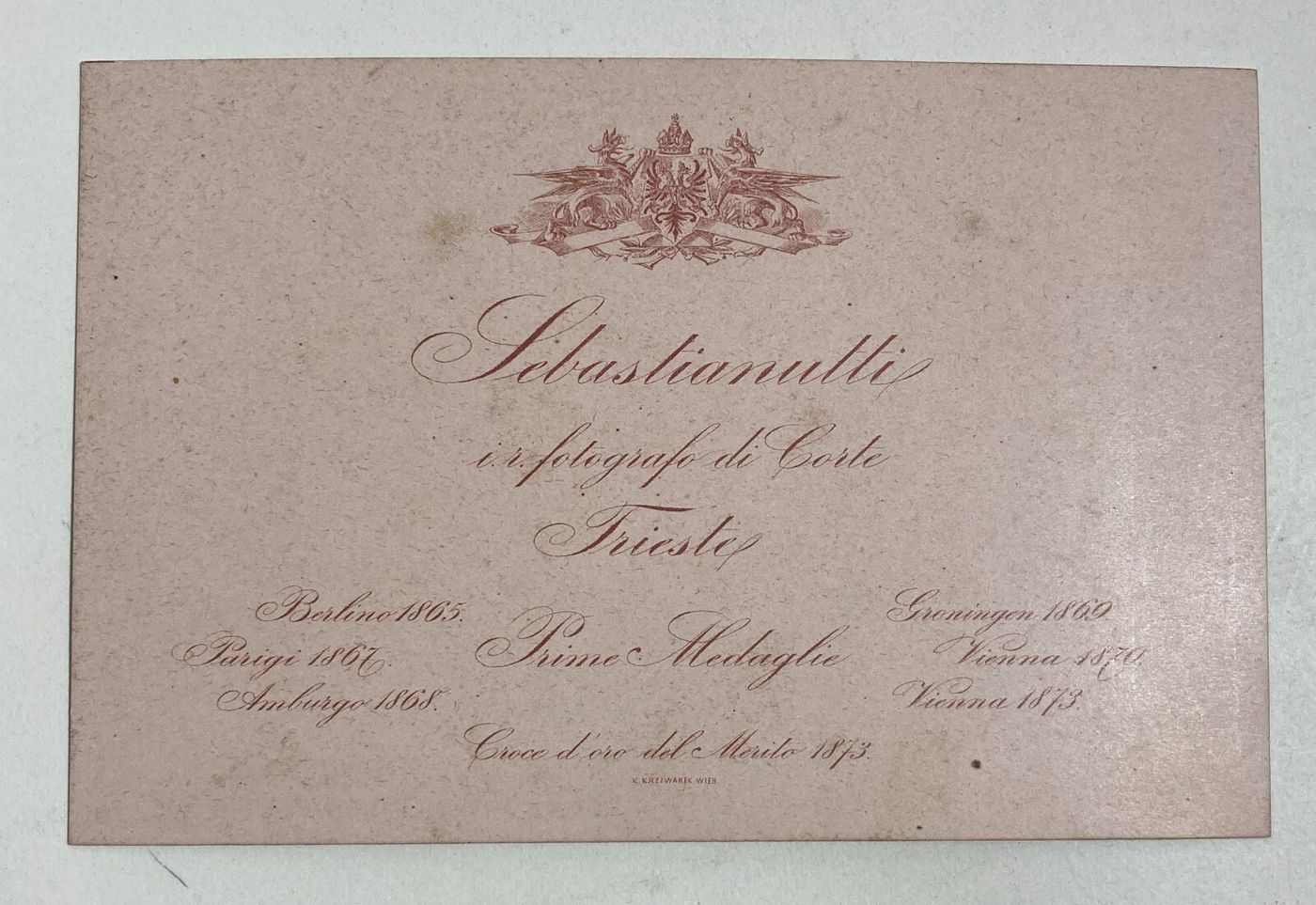 Trieste   Antica Fotografia Originale   Fotografo Sebastianutti   Fotografo Di Corte