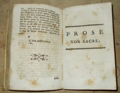 Napoli, Salerno, Eboli: Orazioni Di Gherardo Degli Angioli   Antica Edizione (1781)