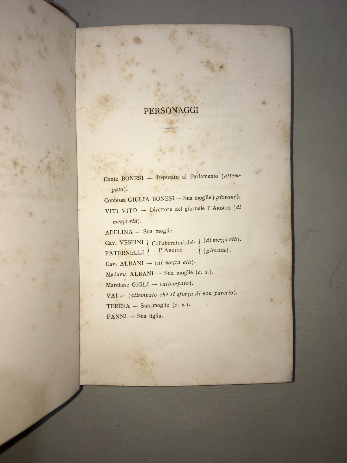 Teatro: Commedia In Versi Martelliani Di Silvio Barigazzi   Stampa Disonesta   1879