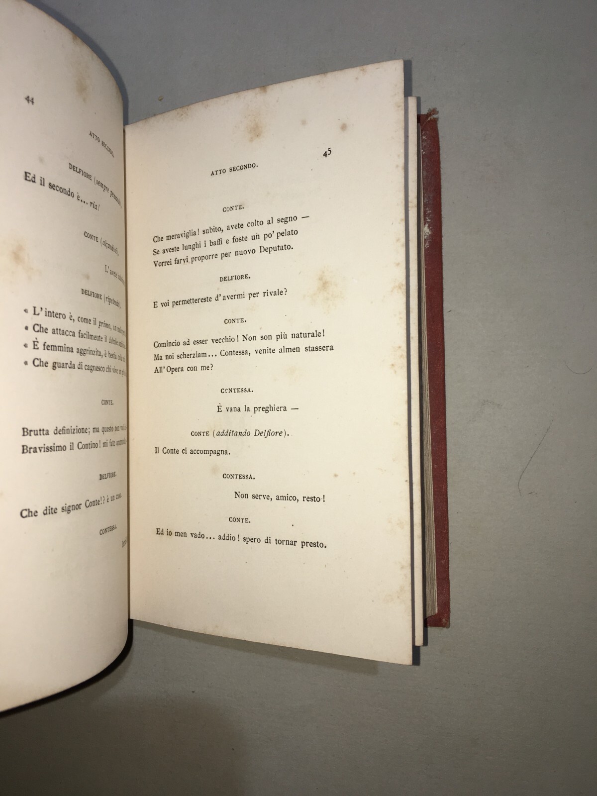 Teatro: Commedia In Versi Martelliani Di Silvio Barigazzi   Stampa Disonesta   1879