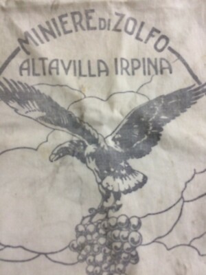 Sacco Pubblicitario d'Epoca Zolfo Floristella, S.A.I.M. Benevento