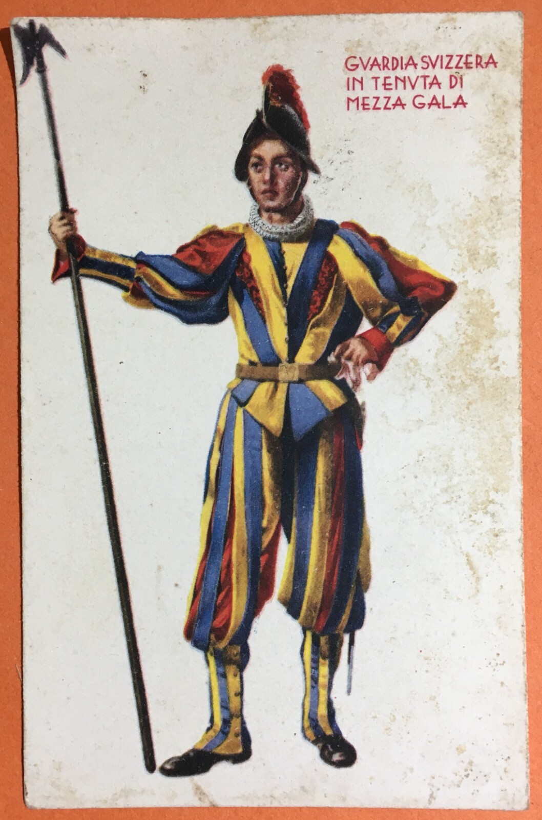 Vaticano, Guardia Svizzera. Cartolina A Colori, Viaggiata Per Posta Con Affrancatura Del 1942