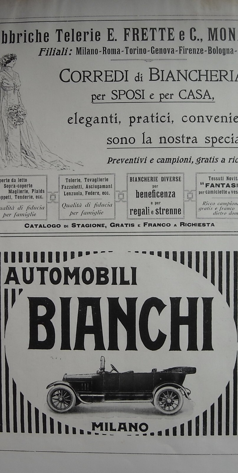 Cioccolato Istantaneo Meunier Milano Parigi. Stampa Pubblicitaria, 1914