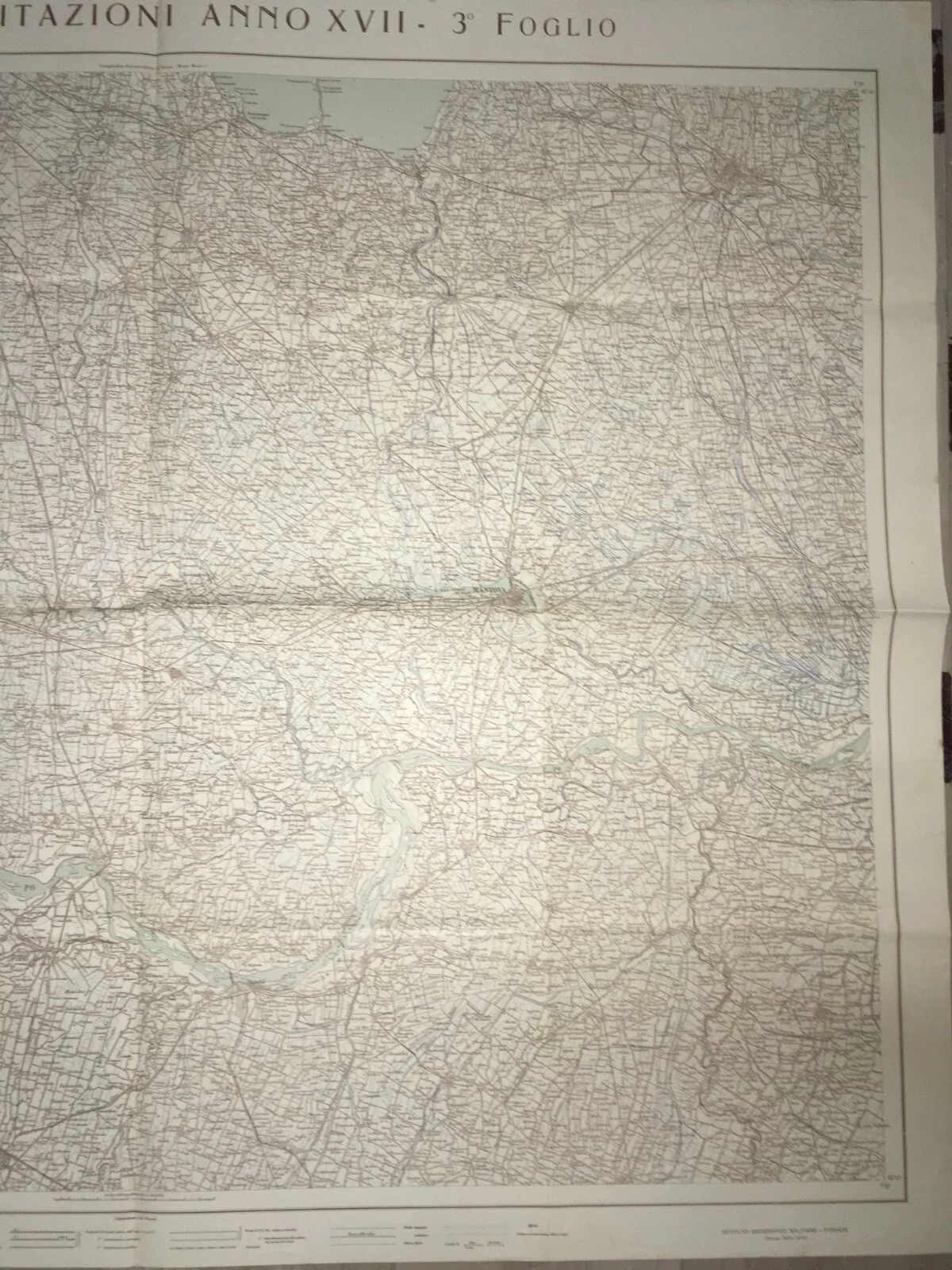 Militaria, Grande Cartografia d'epoca: Cremona, Parma, Verona, Garda e Viabilità, 1939
