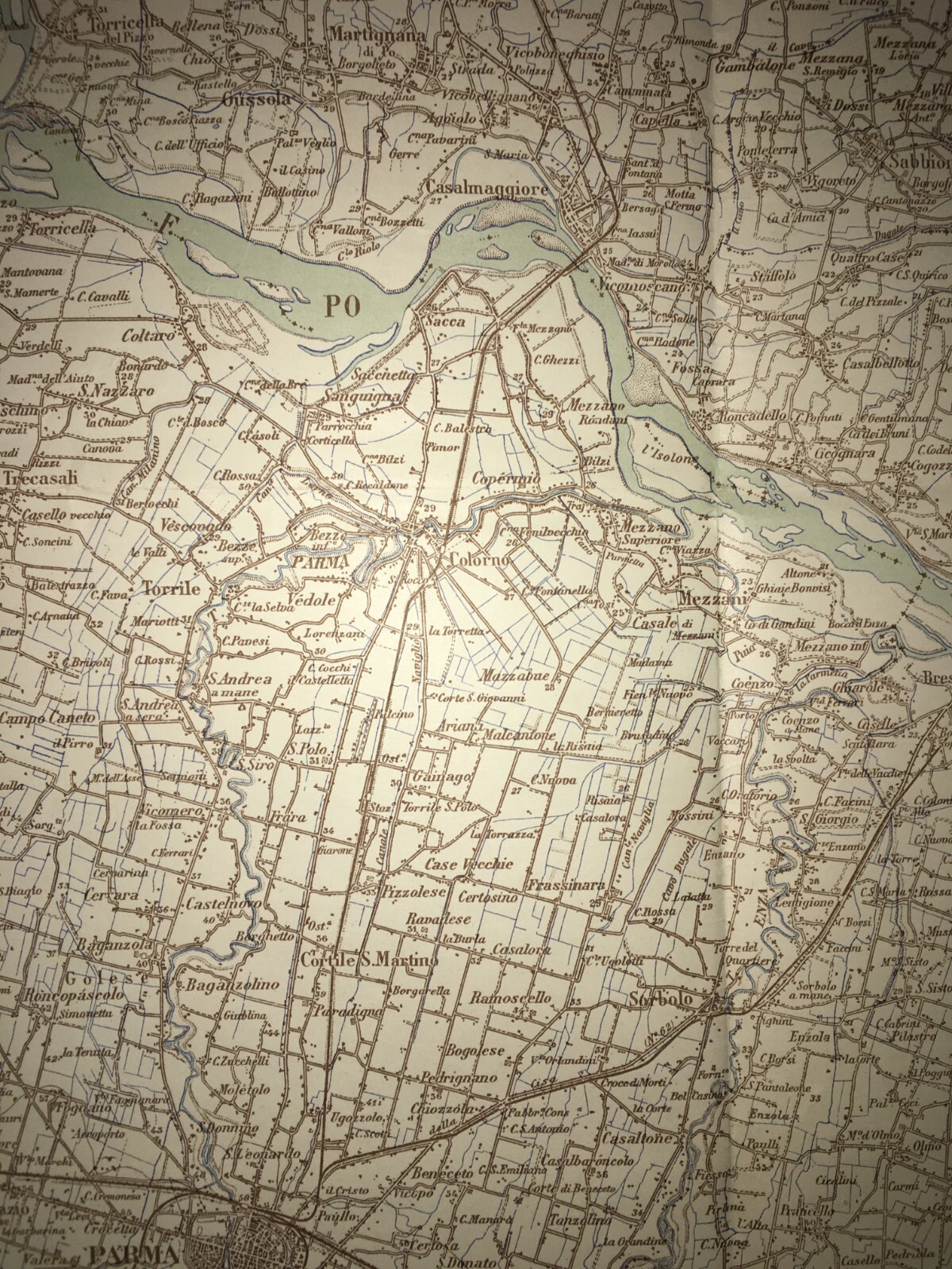 Militaria, Grande Cartografia d'Epoca: Cremona, Parma, Verona, Garda E Viabilità, 1939