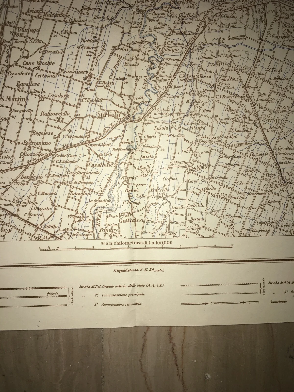 Militaria, Grande Cartografia d'epoca: Cremona, Parma, Verona, Garda e Viabilità, 1939