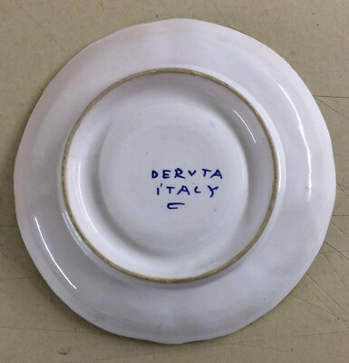 Piatto Araldico In Ceramica Di Deruta Con Draghi Alati