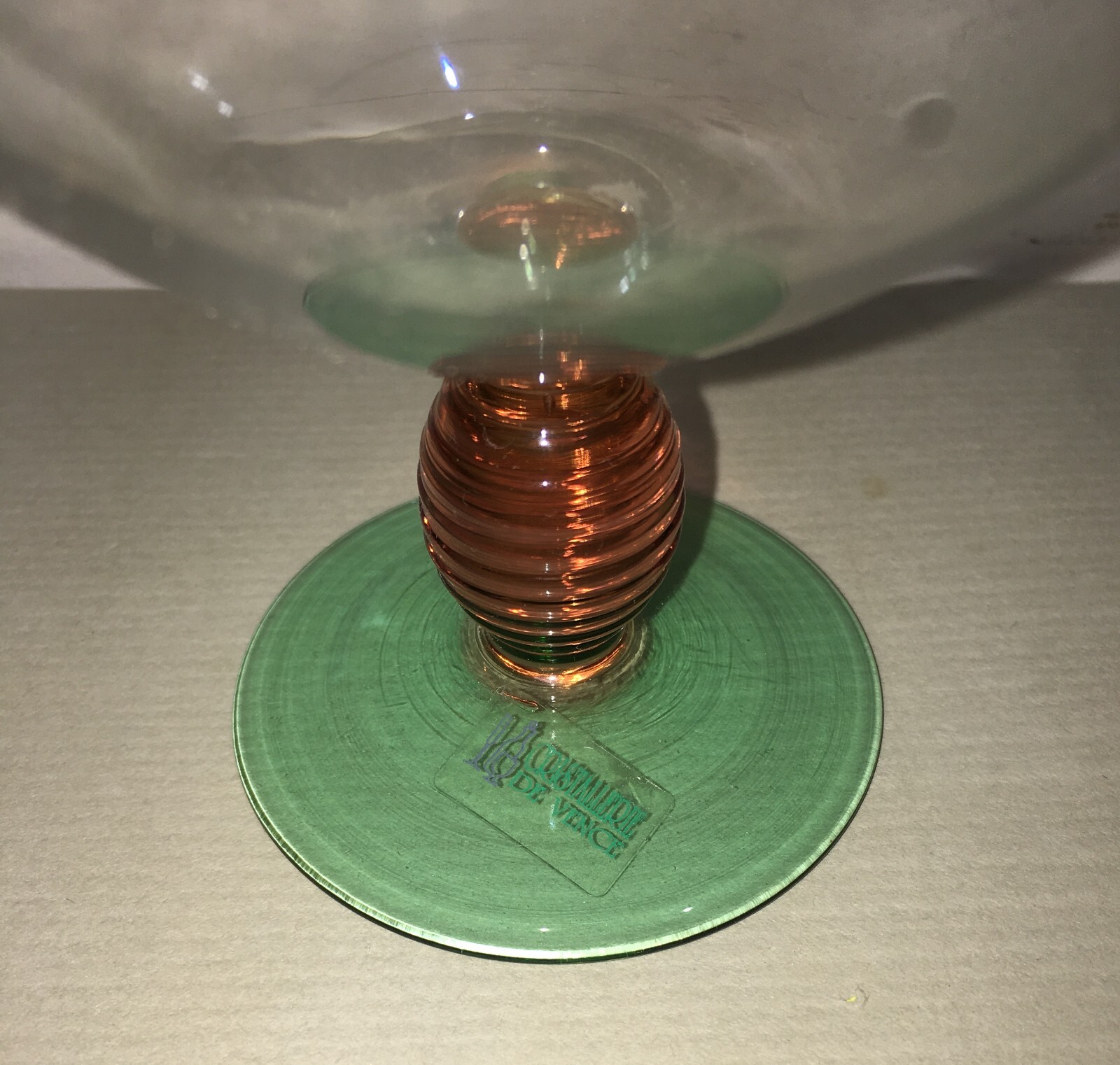 Tazza Decorativa In Vetro Colorato Cristallerie De Vence