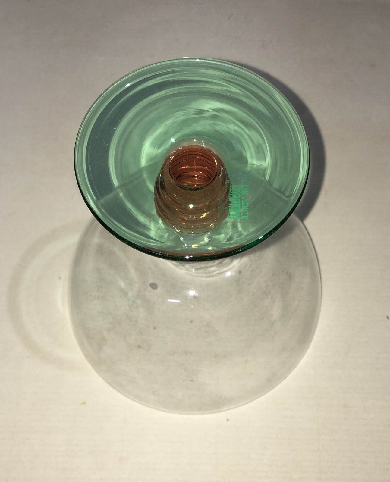 Tazza Decorativa In Vetro Colorato Cristallerie De Vence