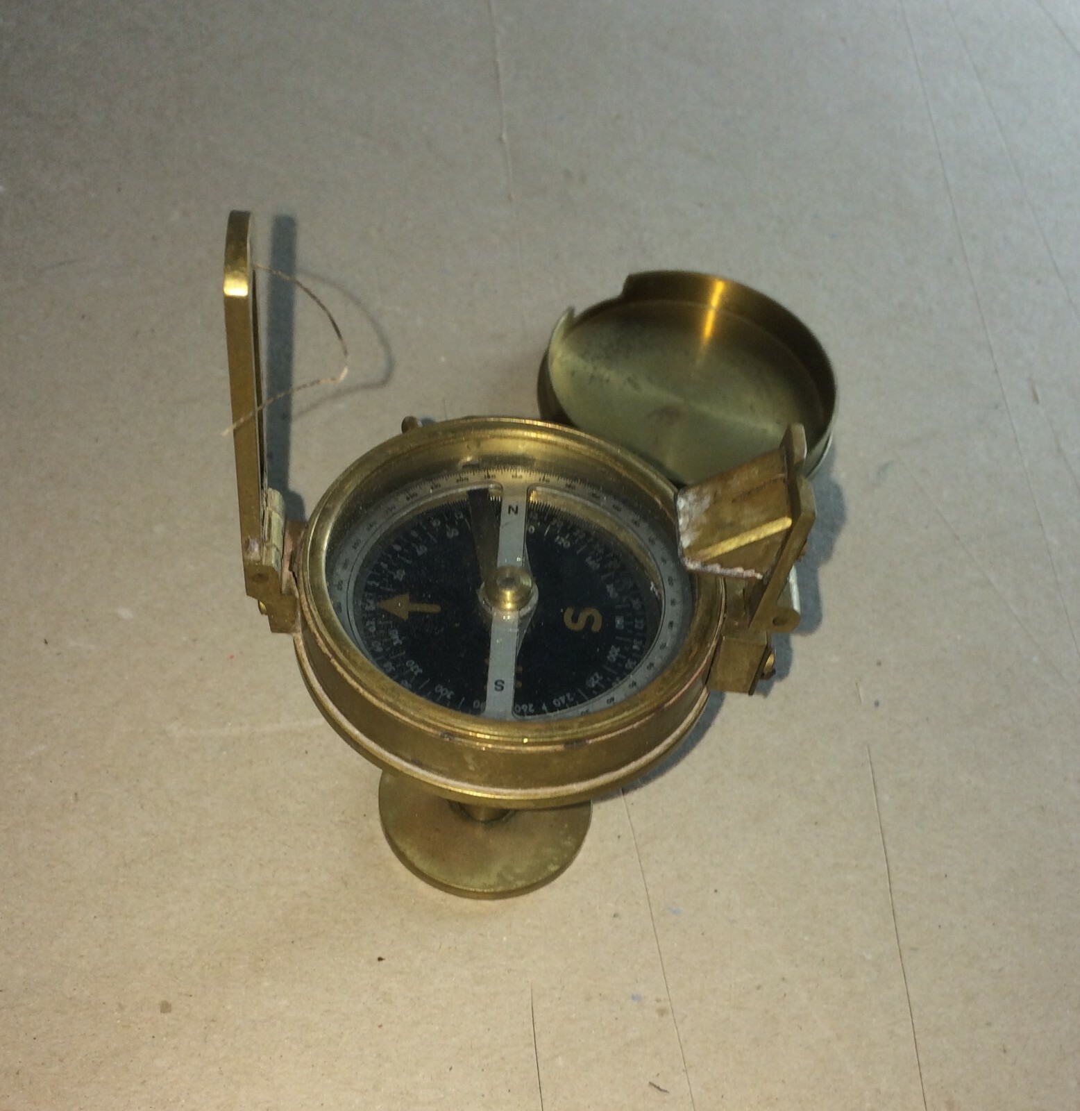 Bussola Da Collezione In Ottone Per Navigazione