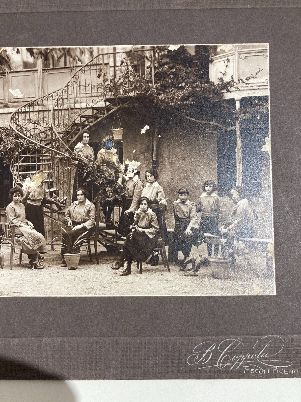 Marche, Ascoli Piceno: Antica Fotografia Dello Studio Coppola   Convitto Santa Maria Delle Vergini