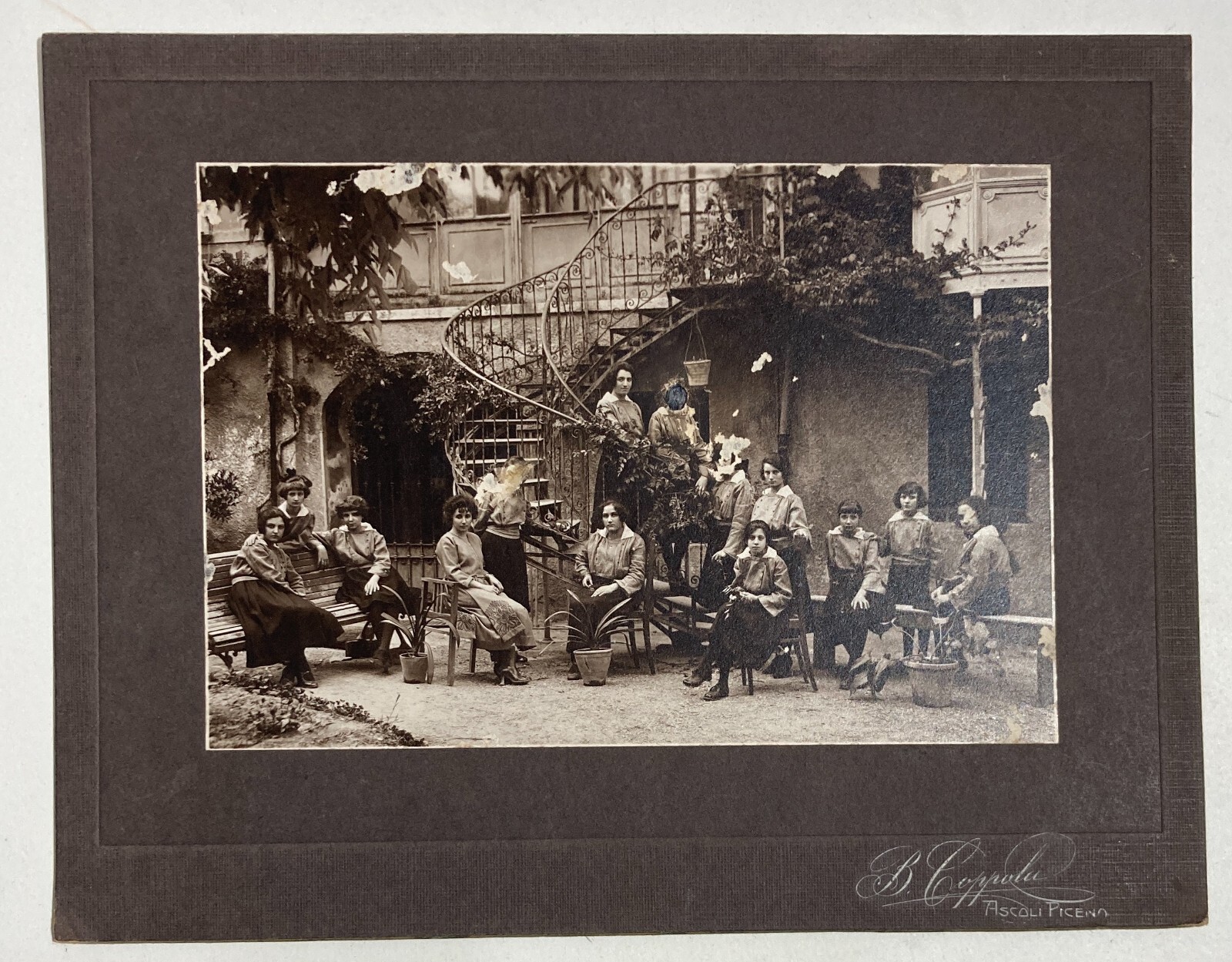 Marche, Ascoli Piceno: Antica Fotografia Dello Studio Coppola   Convitto Santa Maria Delle Vergini