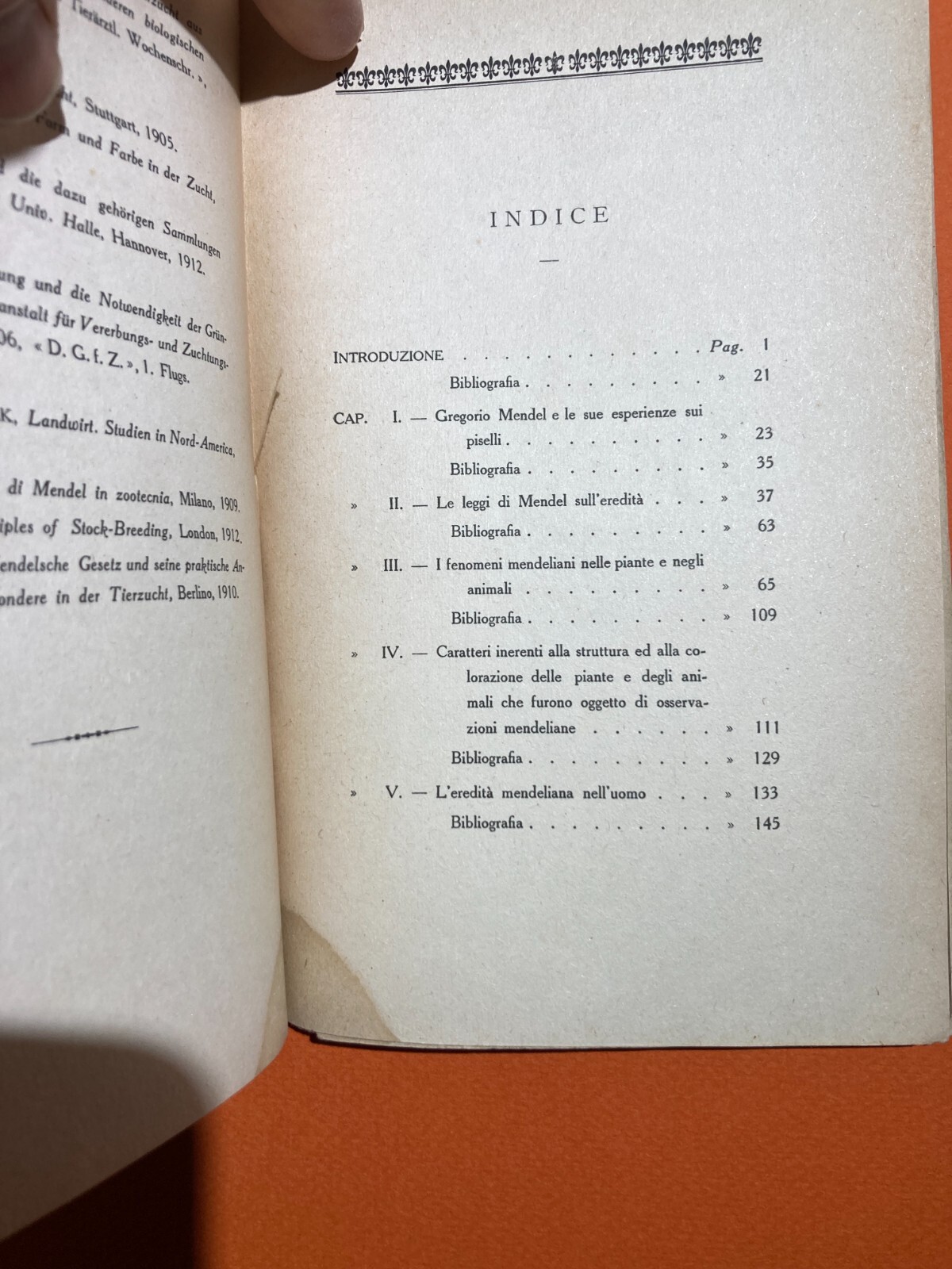 Le Leggi Di Mendel E L'Eredità. Francesco Luigi Maiocco. Bocca, 1918
