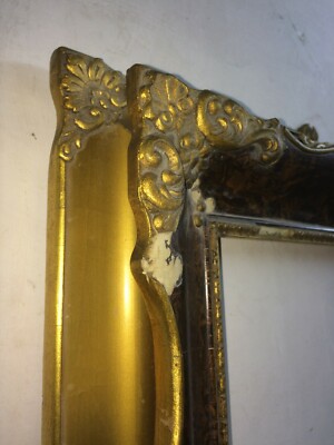 Artistica Cornice Decorativa Con Marmorizzazione E Doratura, 1930 1950