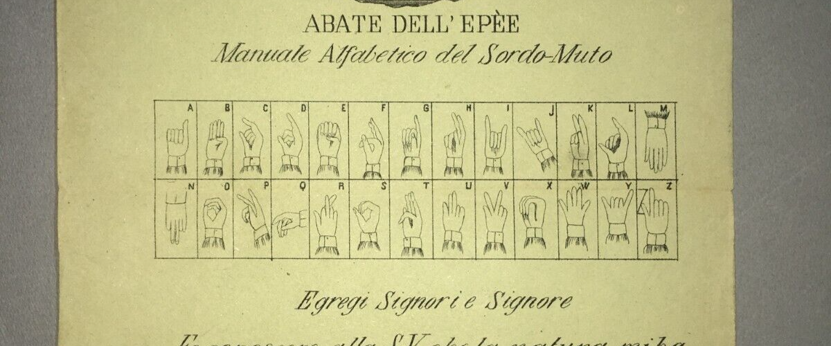 Sordomutismo: Abate De L'Épée   Manuale Alfabetico Dei Sordo Muti (segni Della Mano)