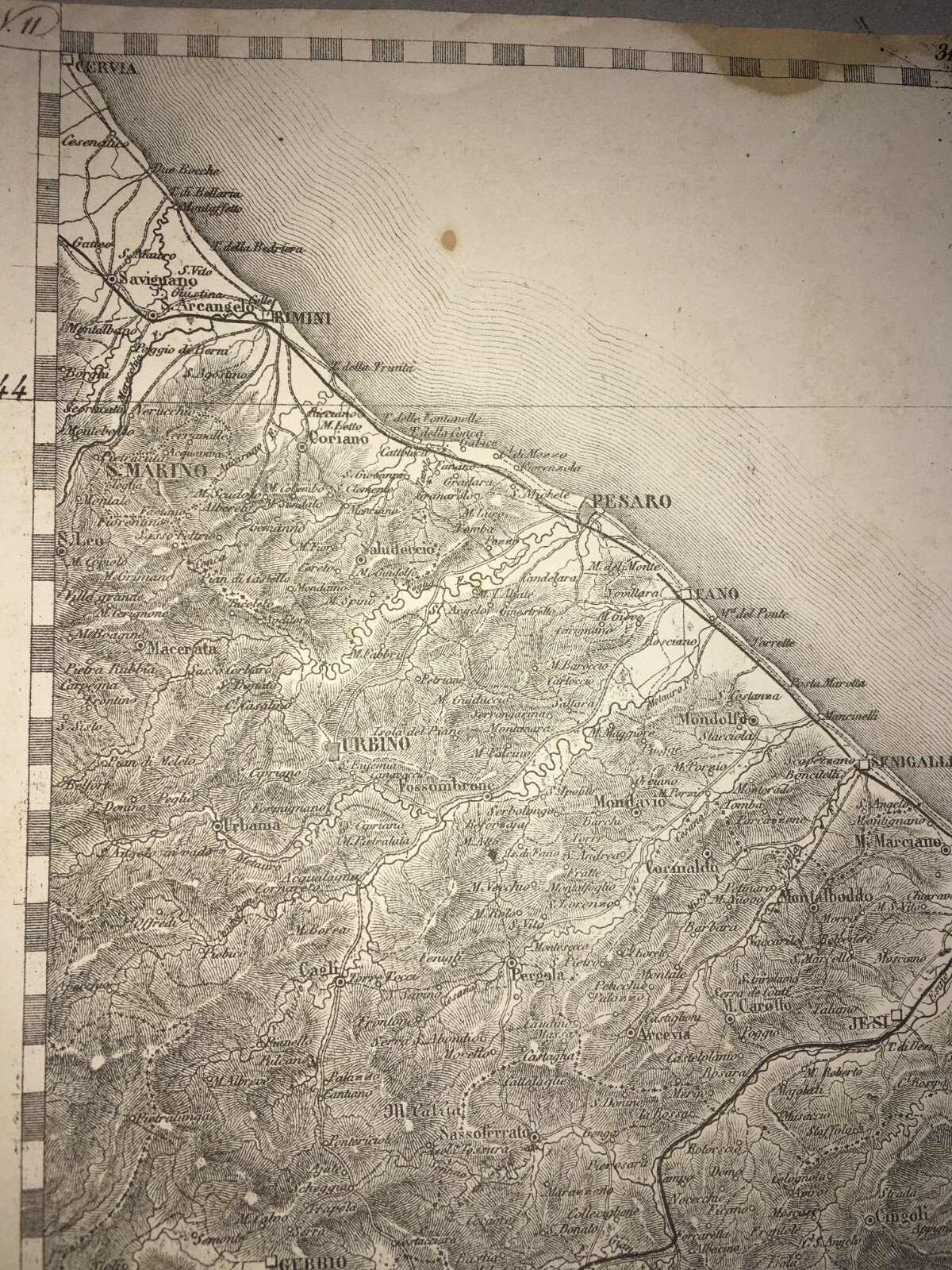 Antica Cartografia Delle Marche: Ancona, Pesaro, Macerata, Fermo, Ascoli Piceno, Urbino XIX Secolo
