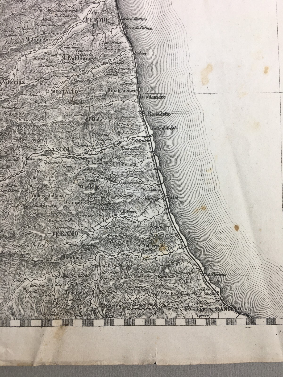 Antica Cartografia Delle Marche: Ancona, Pesaro, Macerata, Fermo, Ascoli Piceno, Urbino XIX Secolo