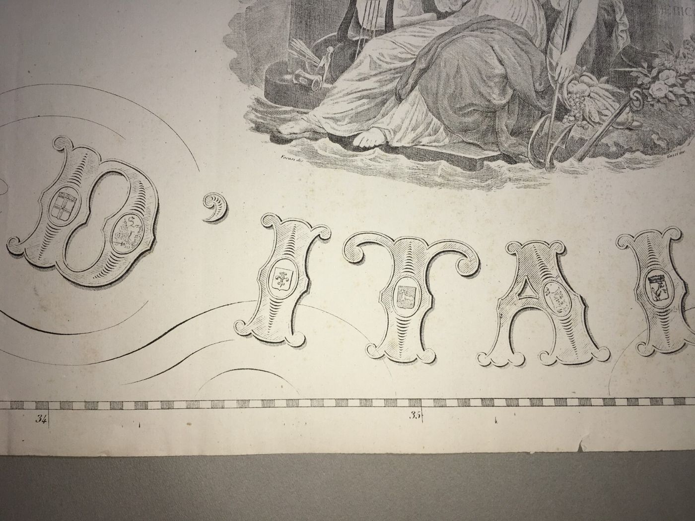 Cartografia Italiana: Gran Carta d'Italia (Civelli), Allegoria Dell'Italia E Araldica