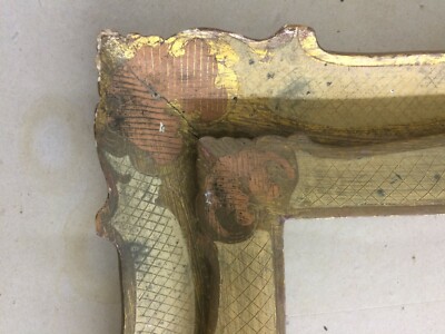 Cornice Artistica d'Epoca Con Decorazione Policroma E Dorata