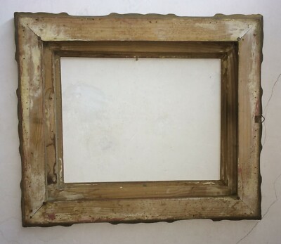 Cornice Artistica d'Epoca Con Decorazione Policroma E Dorata