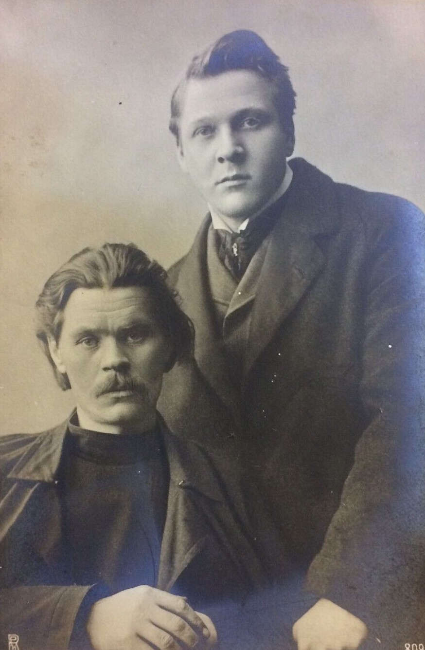 Gorki E Schaliapin, Antico Ritratto Fotografico: Teatro E Musica, Russia