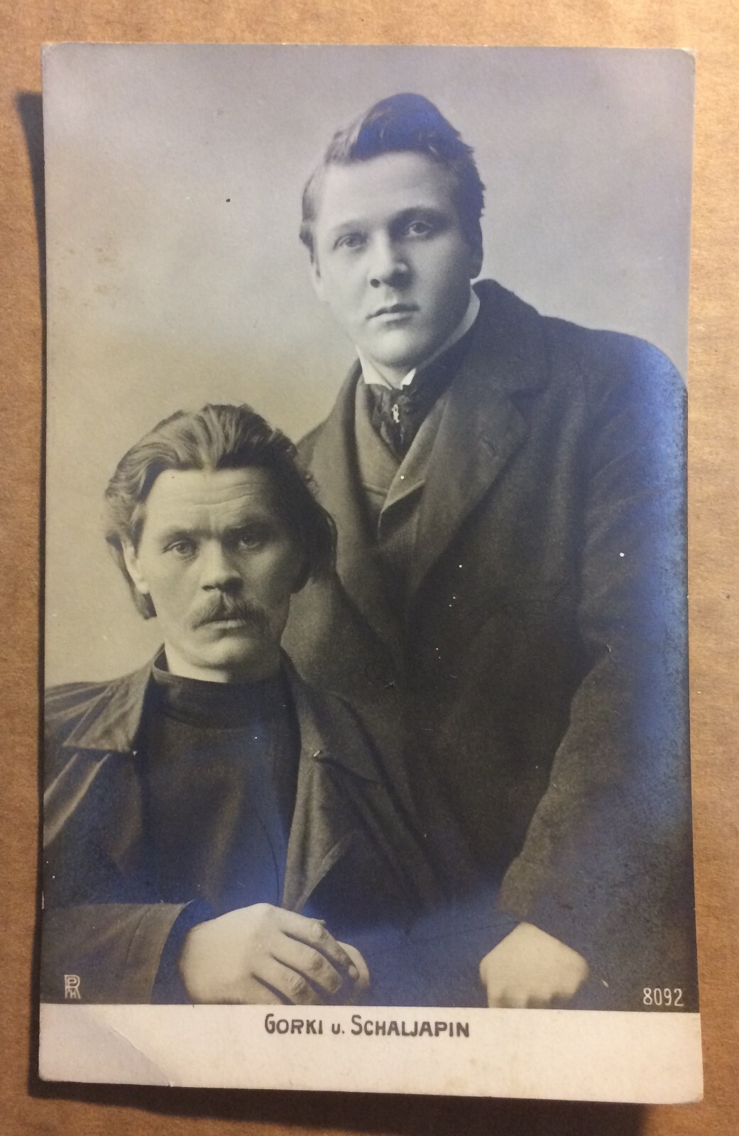 Gorki E Schaliapin, Antico Ritratto Fotografico: Teatro E Musica, Russia