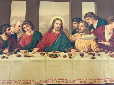 Arte Popolare Devozionale: Vita E Passione Di Gesù   Ultima Cena   Grande Stampa