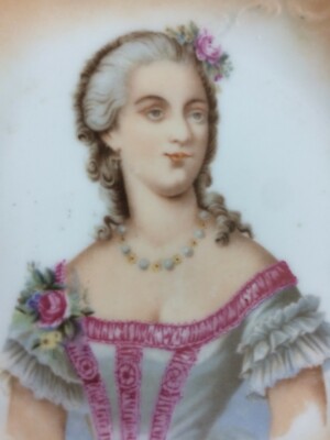 Nobiltà Francese, Araldica: Porcellana Da Collezione Con Ritratto Di Madame De Montespan