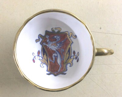 Ceramica Araldica, Tazza In Maiolica Di Deruta Con Draghi Alati