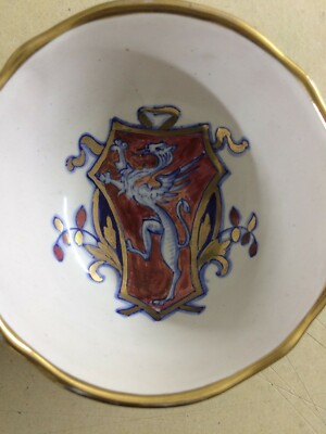 Ceramica Araldica, Tazza In Maiolica Di Deruta Con Draghi Alati