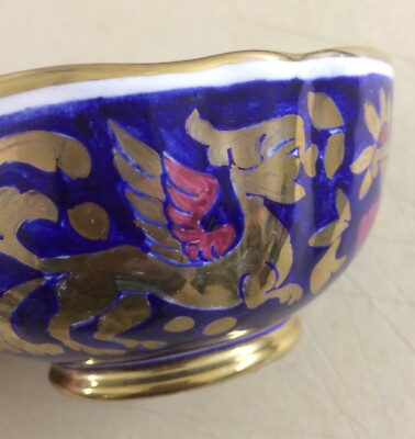 Ceramica Araldica, Tazza In Maiolica Di Deruta Con Draghi Alati