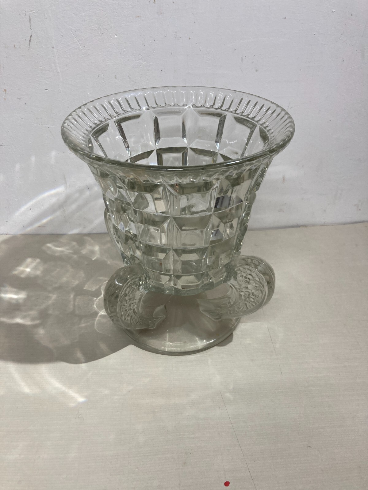 Vaso In Vetro Massiccio Vintage