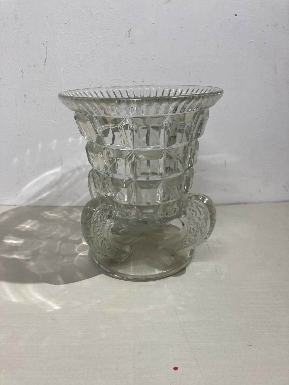 Vaso In Vetro Massiccio Vintage