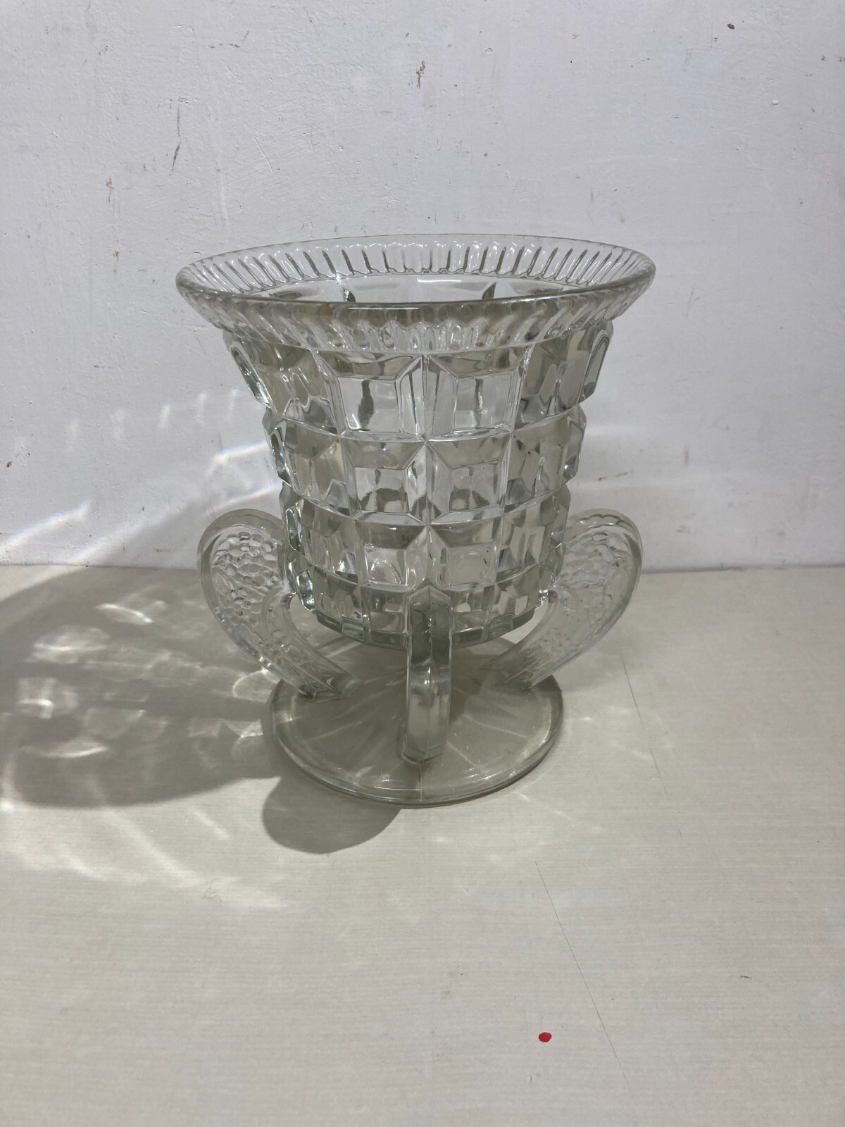 Vaso In Vetro Massiccio Vintage