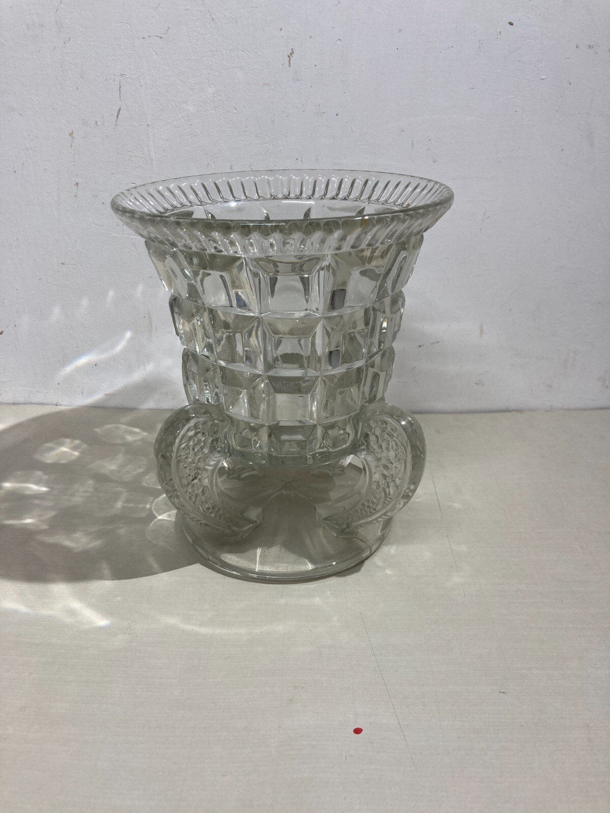 Vaso In Vetro Massiccio Vintage