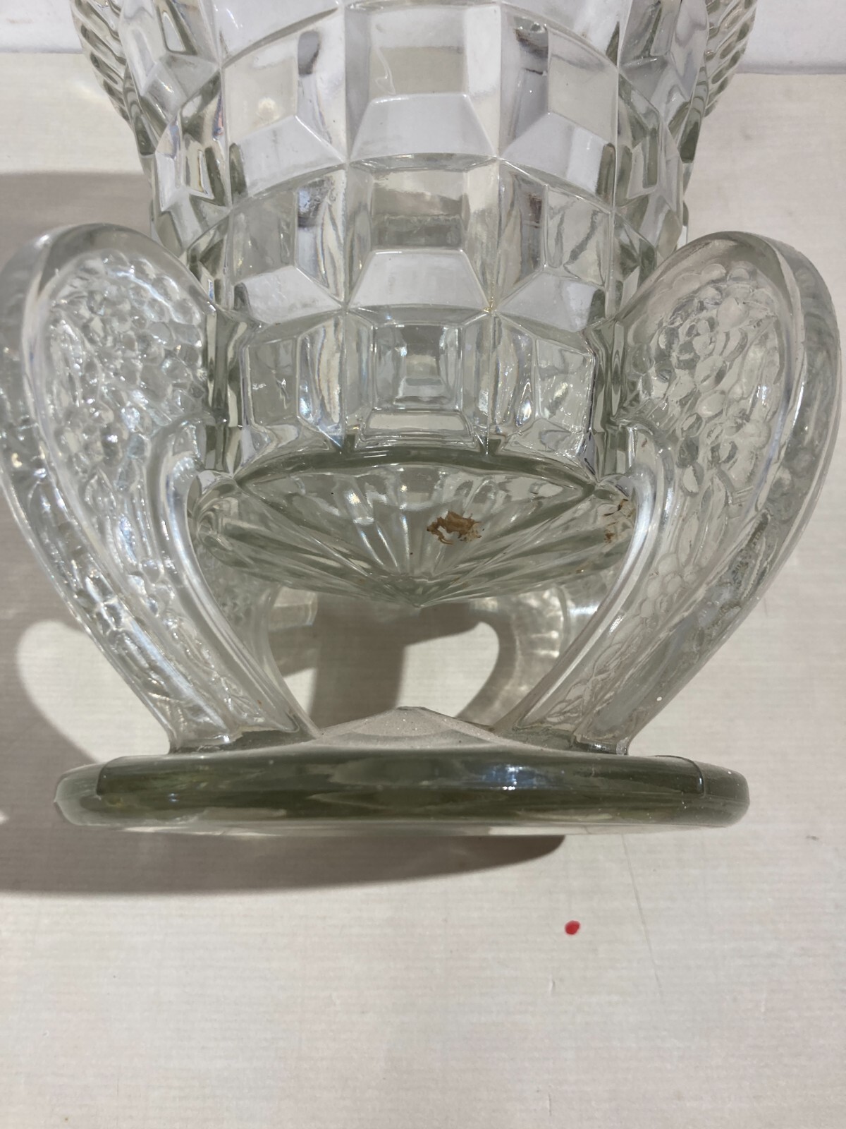Vaso In Vetro Massiccio Vintage
