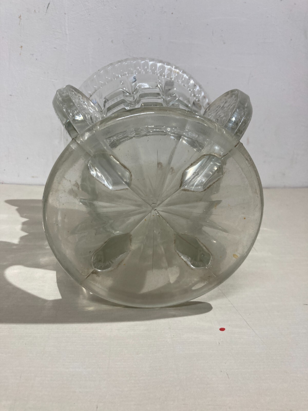 Vaso In Vetro Massiccio Vintage