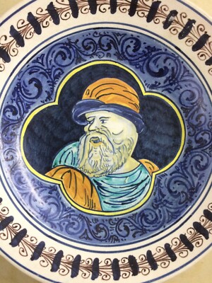 Abruzzo, Castelli. Ceramica Figurata Con Ritratto Artistico, Opera Di Egidio Rosa. XX Secolo
