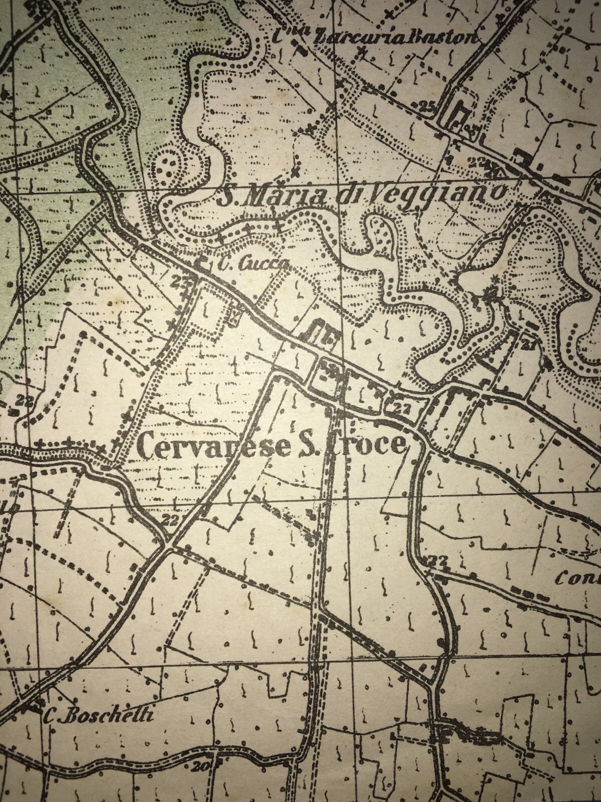 Militaria. Grande Guerra. Cartografia. Verona. Monte Obante. Vicenza. Longare. Stampa.