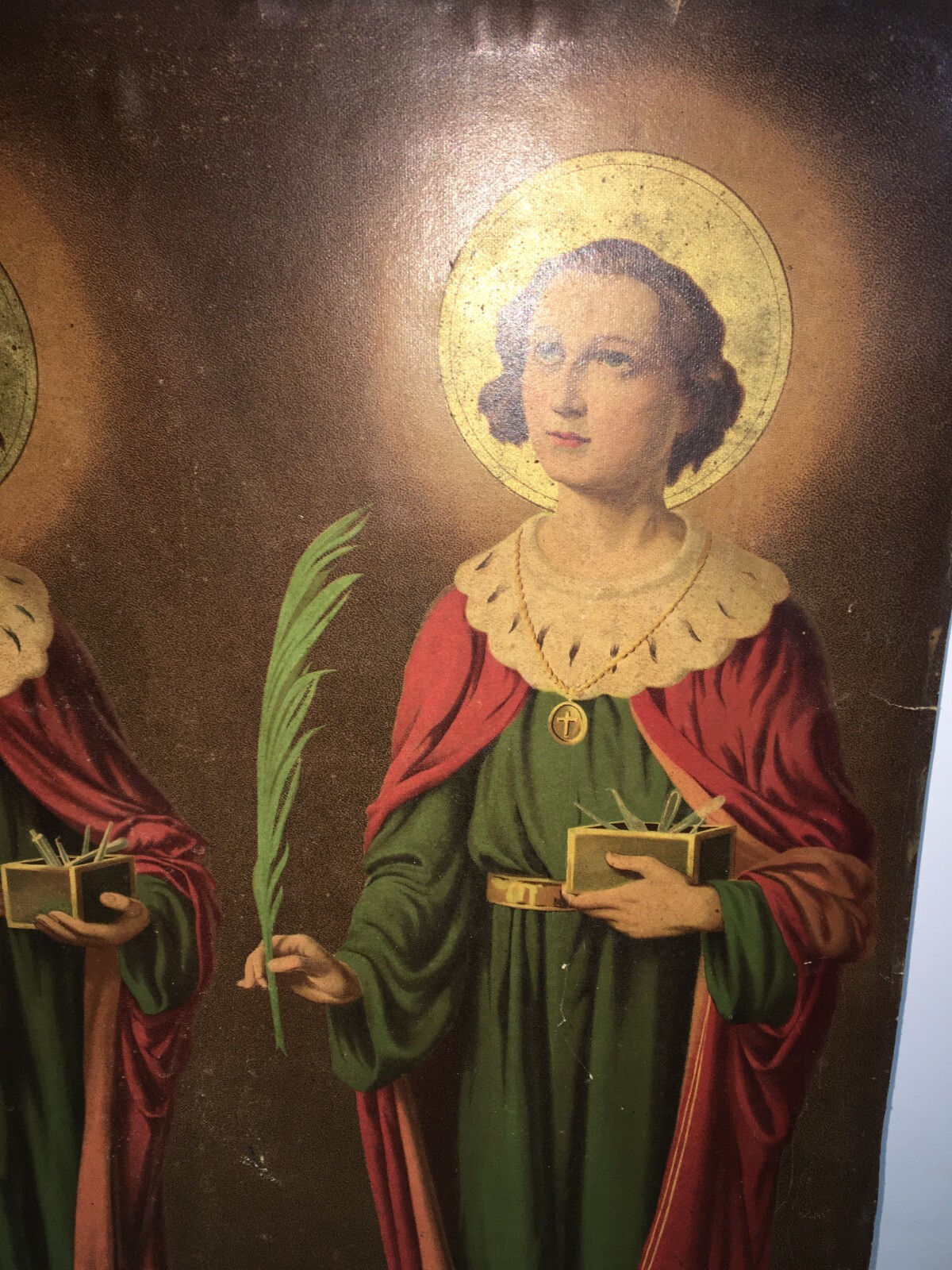 Medicina, Barbieri, Dolciaria, Arte Antica: Stampa Popolare Devozionale Dei Santi Medici